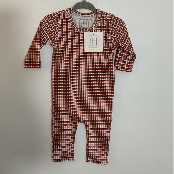 Lila + Hayes Thompson Romper - Holiday Plaid NWT size 0-3mo‎ - Picture 3 of 5